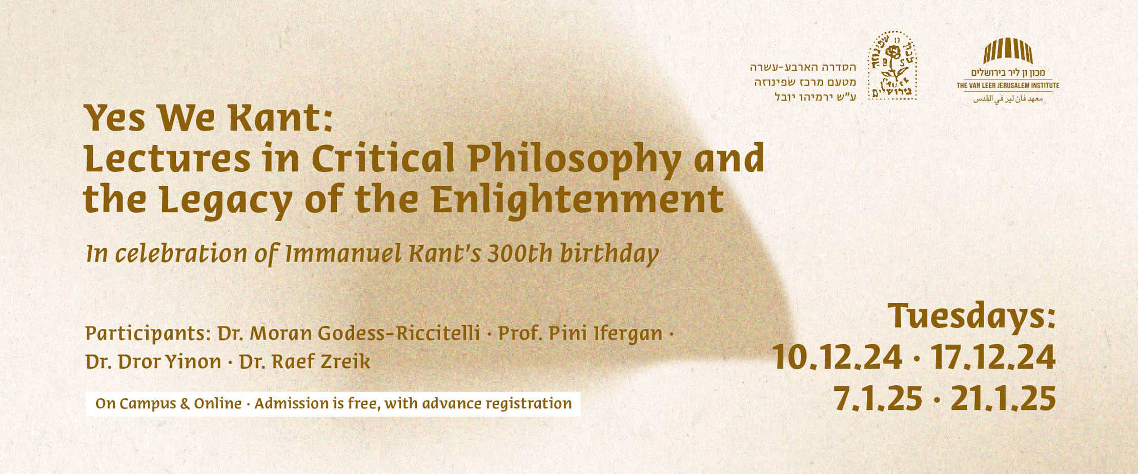 Yes We Kant: Lectures in Critical Philosophy and the Legacy of the Enlightenment